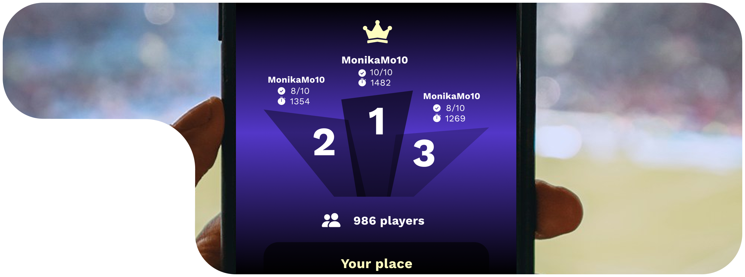 Leaderboards for fans to track their engagement in the app