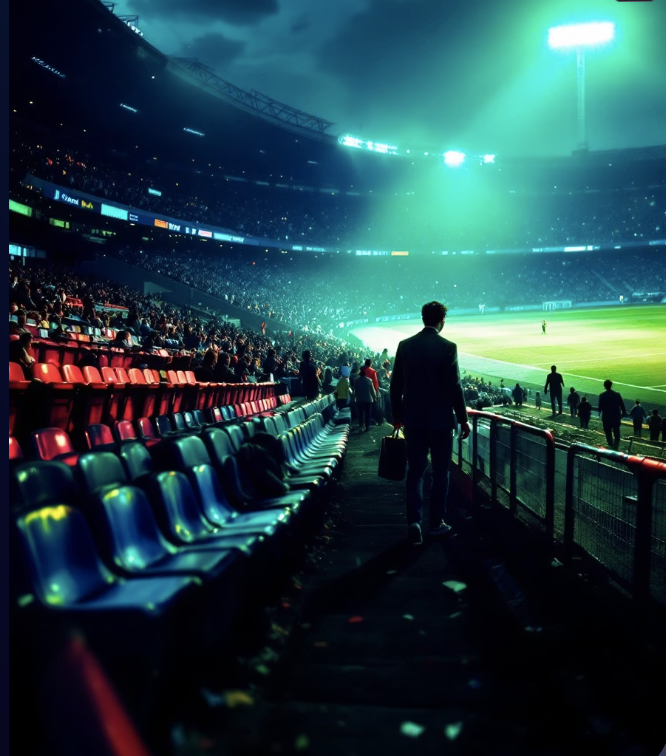 Empty stadium - clubs falling behind